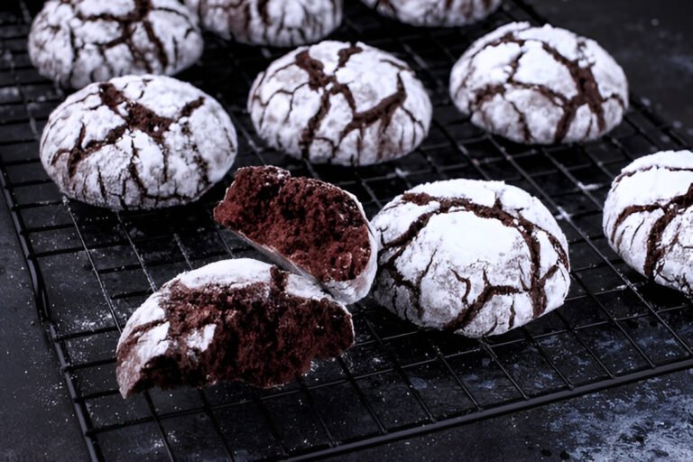 Dark Chocolate Crinkle Cookies – Indulge in Gooey Goodness
