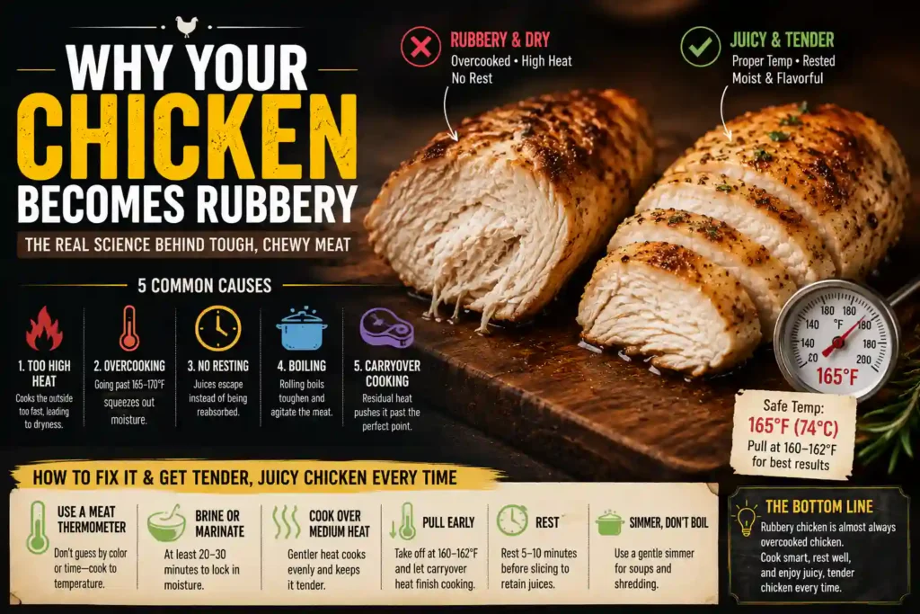 Why Your Chicken Becomes Rubbery: The Real Science Behind Tough, Chewy Meat